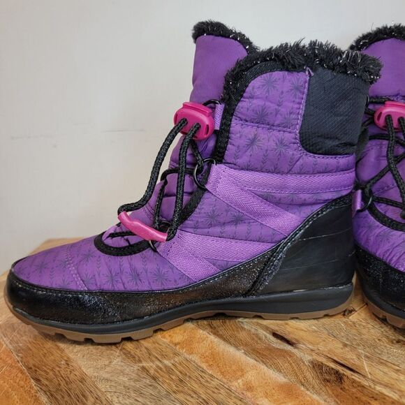 EUC Sorel Disney Youth Whitney Short Frozen 2 Boots In Purple Size 5 LY3669-594 - Picture 9 of 9